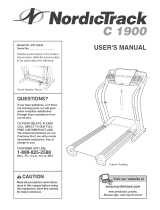 NordicTrack C 1900 Treadmill User manual