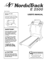 NordicTrack E 2500 User manual