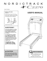 NordicTrack C2270 Treadmill User manual