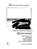 Zenith PV5268RK Owner's manual