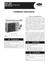 Carrier 38HDF018300 Installation guide