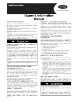 Carrier 25HNA624A0030020 Owner's manual