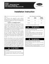 Carrier 25HNA636A0030020 Installation guide