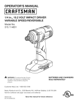 Craftsman 11483 - C3 19.2 Volt Impact Driver Owner's manual