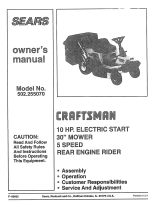 Craftsman 502255070 Owner's manual