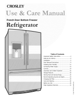 Crosley CFD26WIS3 Owner's manual