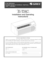 GREE ETAC-07HC230V20A-A Installation guide