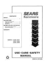 Kenmore 43420 Use Owner's manual