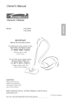 Kenmore 27814 - Canister Vacuum, Yellow Owner's manual