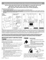 Kenmore Elite FPCF3091LFD Installation guide