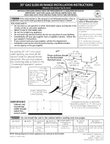 Kenmore 3103 - Elite 30 in. Slide-In Gas Range Installation guide