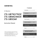 ONKYO TX-SR702 Owner's manual
