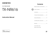 ONKYO TX-NR616 Owner's manual