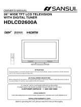 Sansui HDLCD2600A Owner's manual