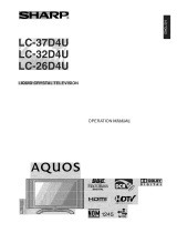 Sharp LC-37D4U Owner's manual