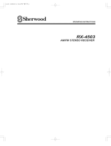 Sherwood RX-4503 Owner's manual