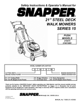 Snapper 216015 Owner's manual