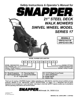 Snapper WRPS216517BE Owner's manual