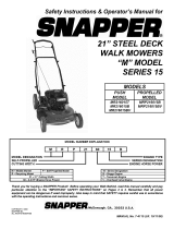 Snapper MR216015BV Owner's manual