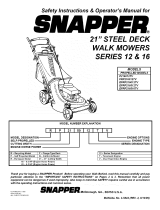 Snapper P216012TV Owner's manual
