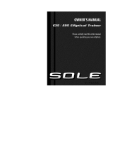 Sole E35 Owner's manual