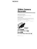 Sony CCD-TR917 Owner's manual