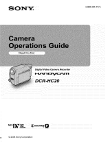 Sony DCR-HC20 Owner's manual