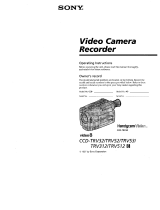 Sony CCD-TRV52 Owner's manual