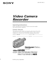 Sony CCD-TRV75 Owner's manual