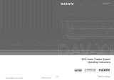 Sony DAV-X1 Owner's manual