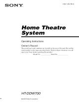 Sony HT-DDW700 Owner's manual