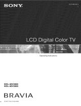 Sony KDL-40V3000 Owner's manual
