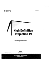 Sony KDP-57WS550 Owner's manual