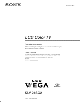 Sony KLV-21SG2 Owner's manual