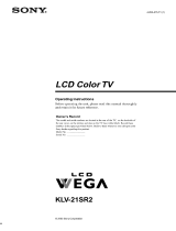 Sony KLV-21SR2 Owner's manual
