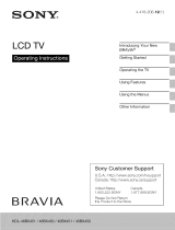 Sony KDL-40BX450 Owner's manual