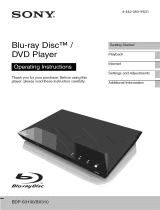 Sony BDP-S3100 Owner's manual