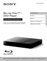 Sony BDP-S3500 Owner's manual