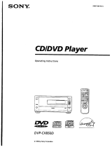 Sony DVP-CX850D Owner's manual
