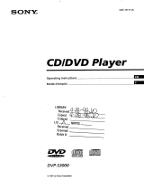 Sony DVP-S3000 Owner's manual