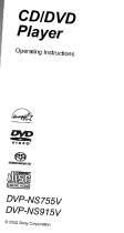 Sony DVP-NS755V Owner's manual