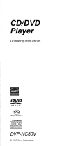 Sony DVP-NC80V Owner's manual