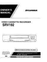 Sylvania SRV192 Owner's manual