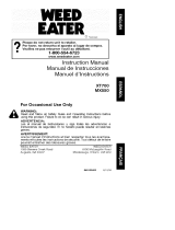 Weed Eater XT700 Owner's manual