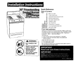 Whirlpool SF395LEEQ0 Installation guide