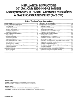 Whirlpool GW397LXUQ1 Installation guide