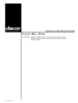 Dacor MCS127 Installation guide
