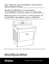 Haier RDE350AW Owner's manual