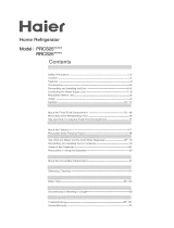 Haier PRCS25TDAS Owner's manual