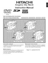 Hitachi DZ-BX35A Owner's manual